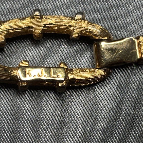 Kenneth Jay Lane Gold and Silver Bamboo Bracelet - Picture 8 of 8